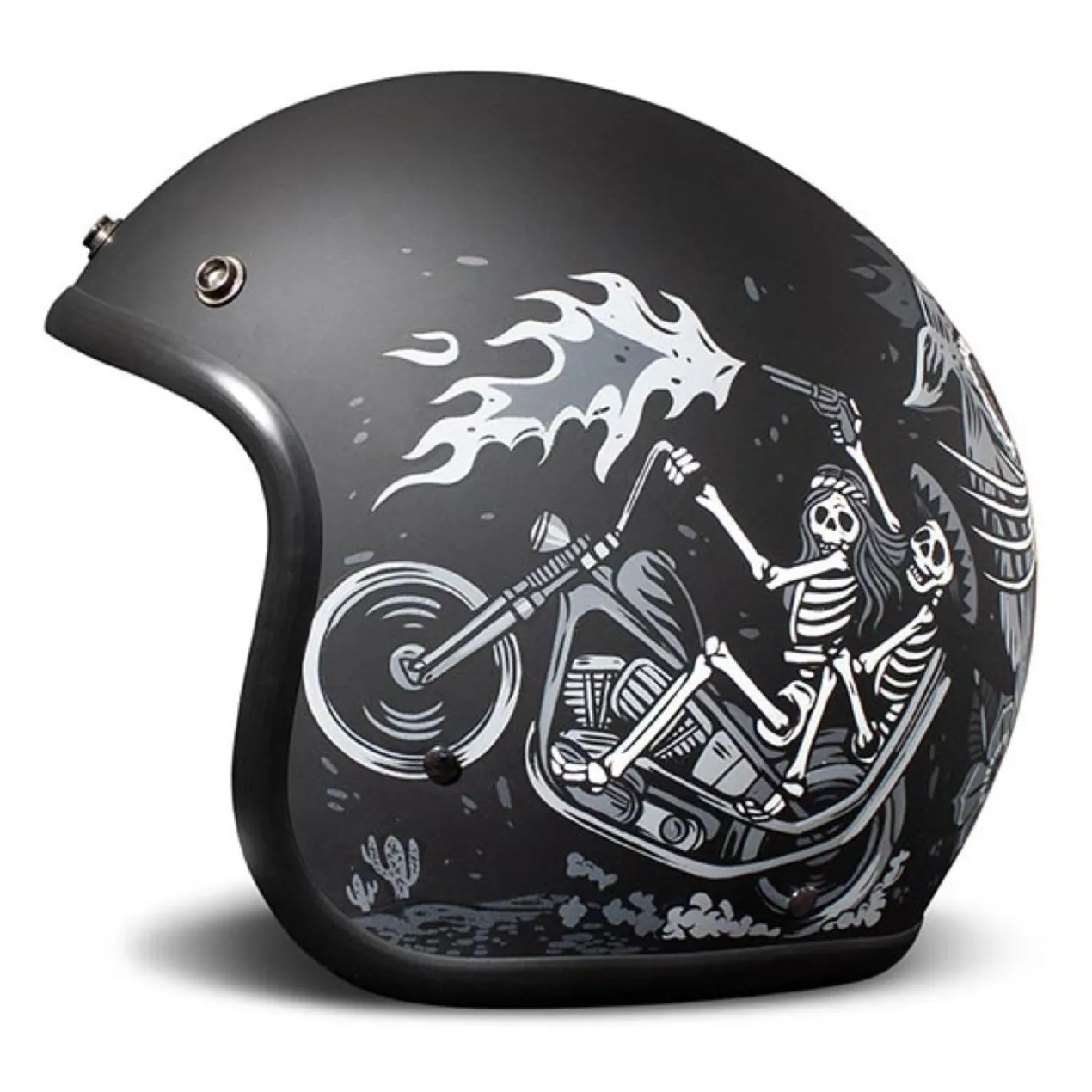 Casco Jet Dmd Retro Graphic Ghost Rider