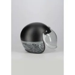 Casco Jet Fibra Motocubo Miami Vis Bolla Humans Nero Opaco