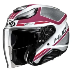 Casco Jet Hjc F31 Ceron Mc8 Bianco Viola Gri