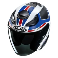 Casco Jet Hjc F31 Ceron Mc21sf Bianco Blu Ro