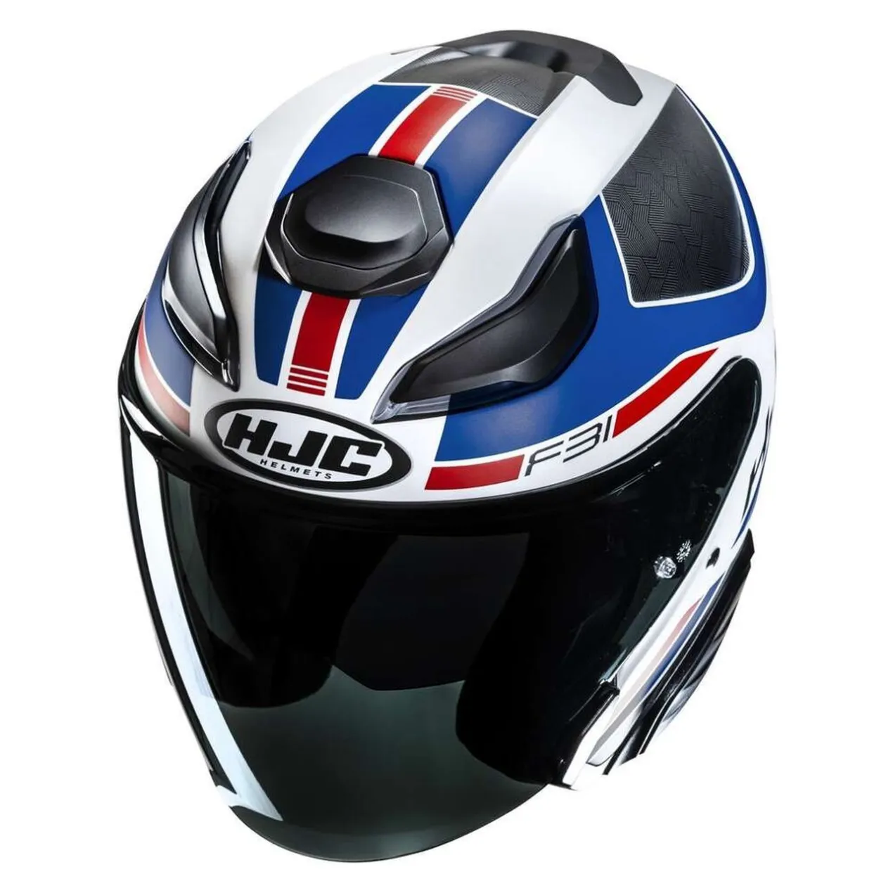 Casco Jet Hjc F31 Ceron Mc21sf Bianco Blu Ro