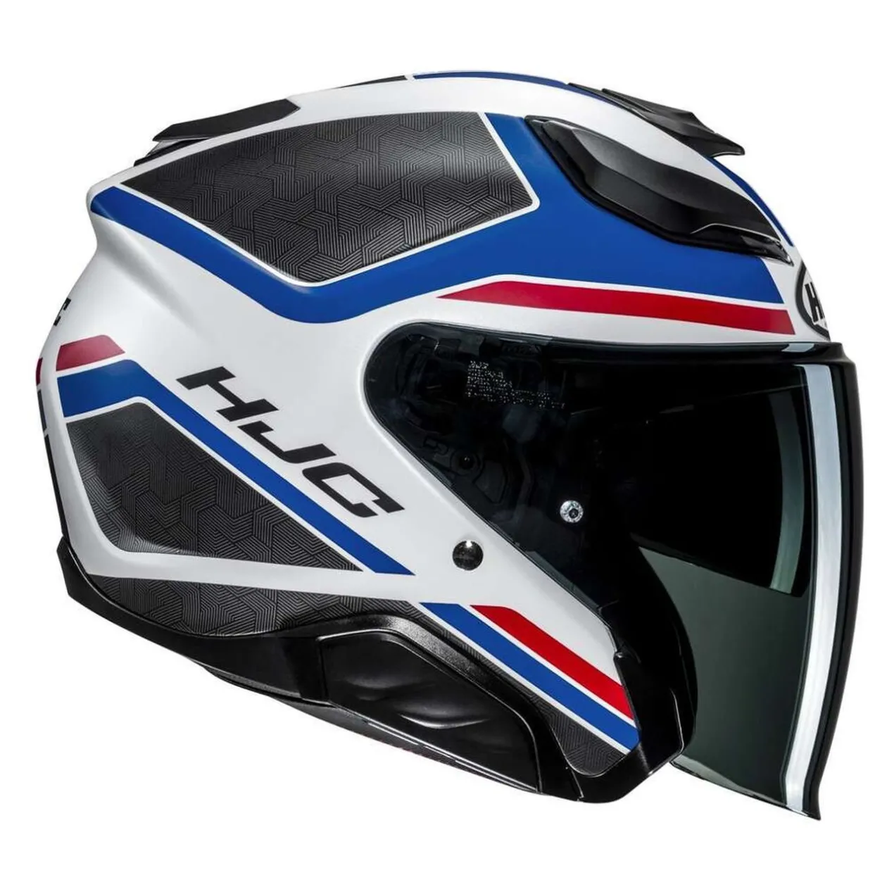 Casco Jet Hjc F31 Ceron Mc21sf Bianco Blu Ro