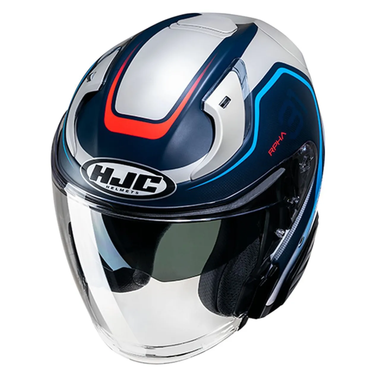 Casco Jet Hjc Rpha31 Kouv White Blue Red