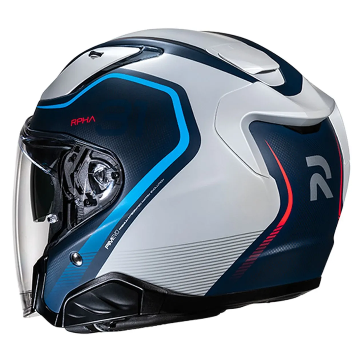 Casco Jet Hjc Rpha31 Kouv White Blue Red