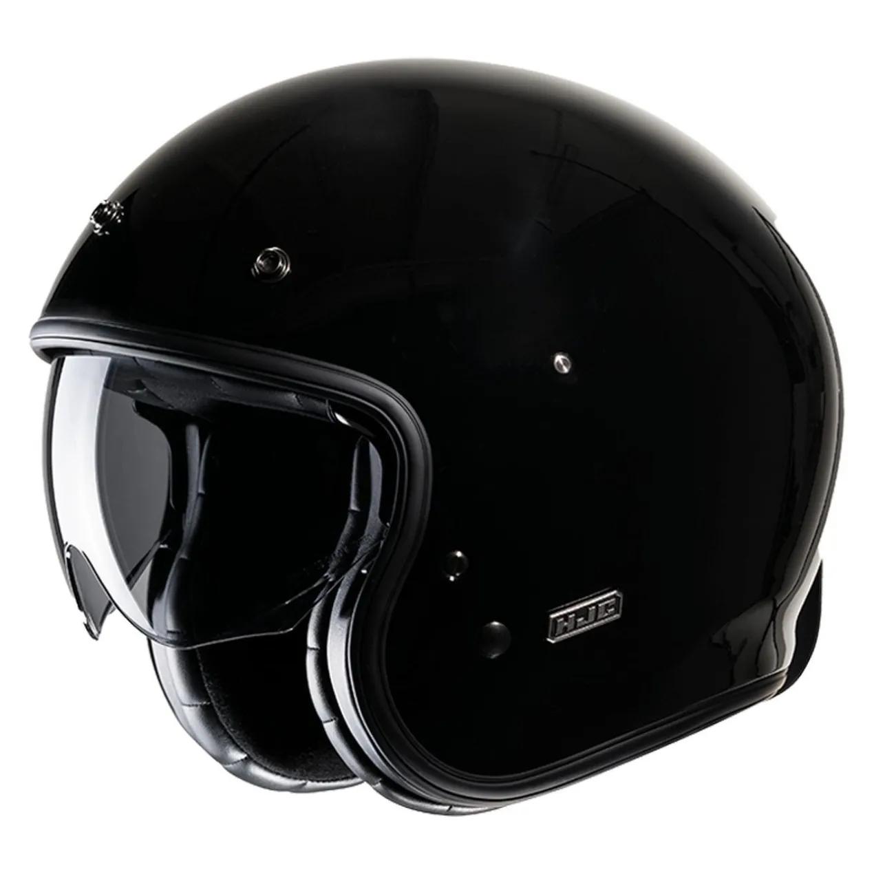 Casco Jet Hjc V31 Solid Nero Lucido