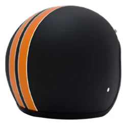 Casco Jet In Fibra Dmd Vintage Hd Nero Arancio