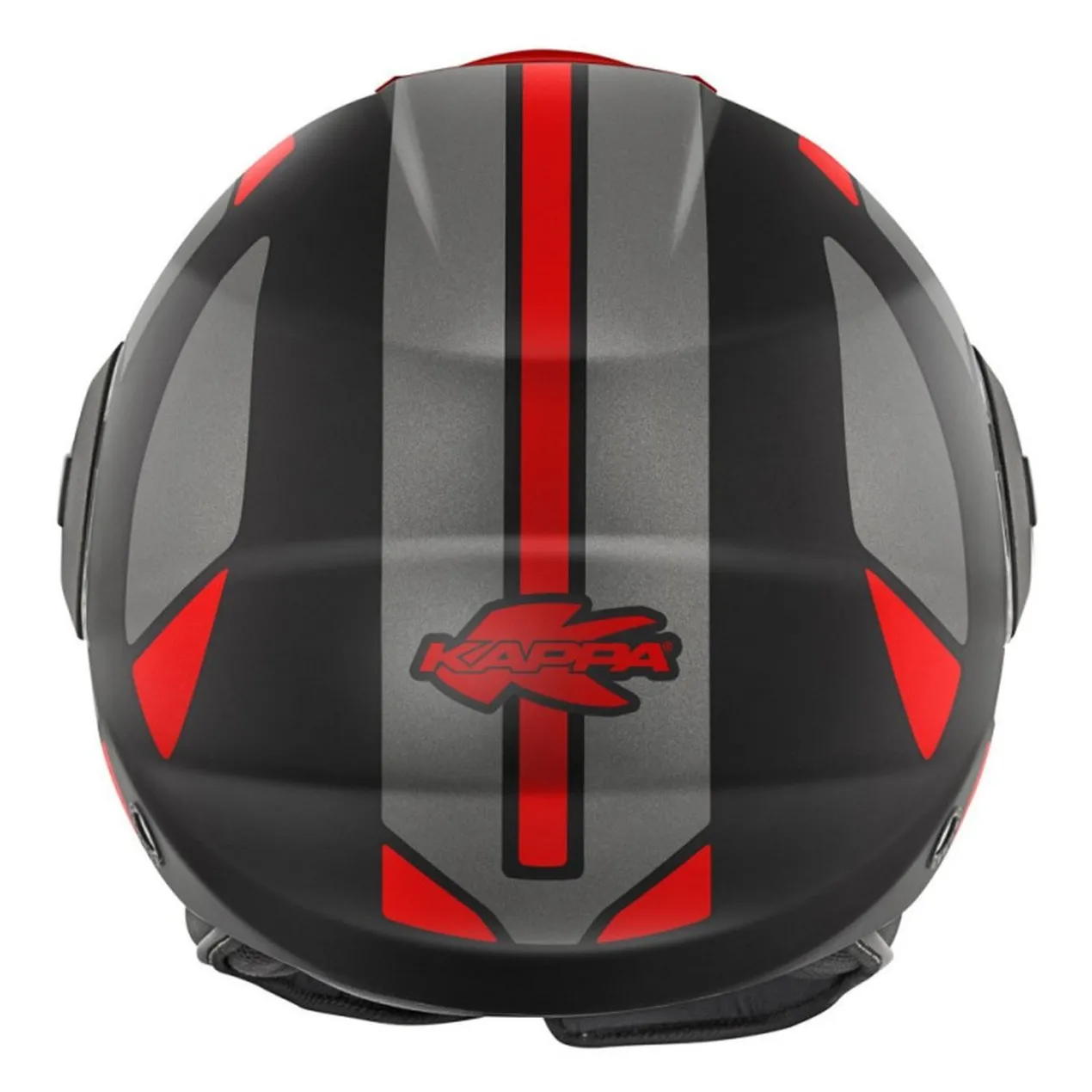 Casco Jet Kappa Kv37r Evo Style Nero / Tita /rosso