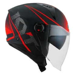 Casco Jet Kyt D-city Colorful Matt Red