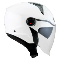 Casco Jet Kyt D-city Plain Crystal White Matt