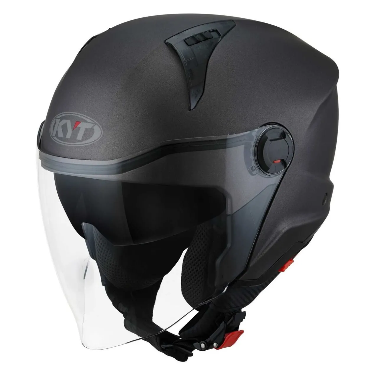 Casco Jet Kyt D-city Plain Matt Gun Metal