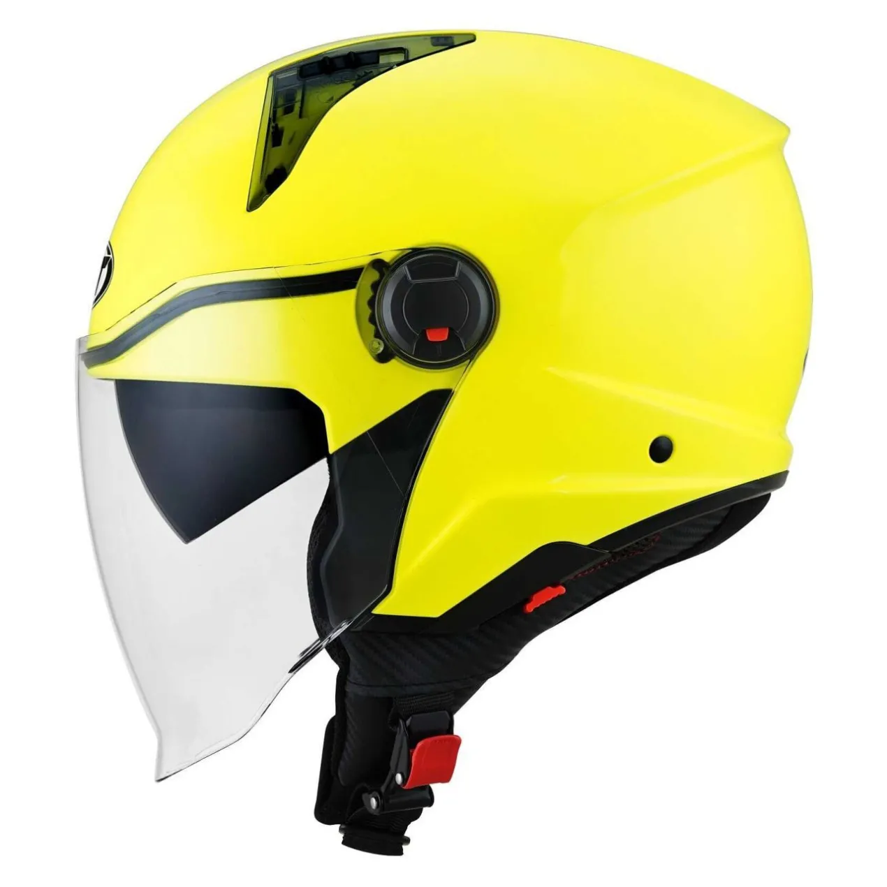 Casco Jet Kyt D-city Plain Yellow Fluo