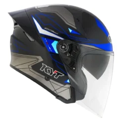 Casco Jet Kyt Ttr-jet Led Black/blue