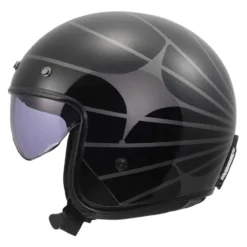 Casco Jet Ls2 Of601 Bob II Cosmic Black Grey