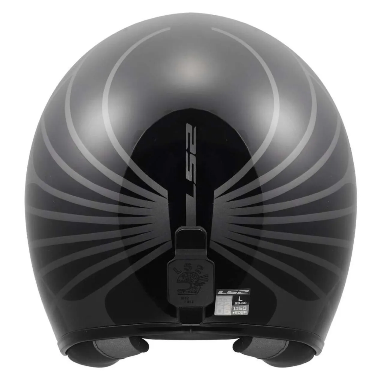 Casco Jet Ls2 Of601 Bob II Cosmic Black Grey