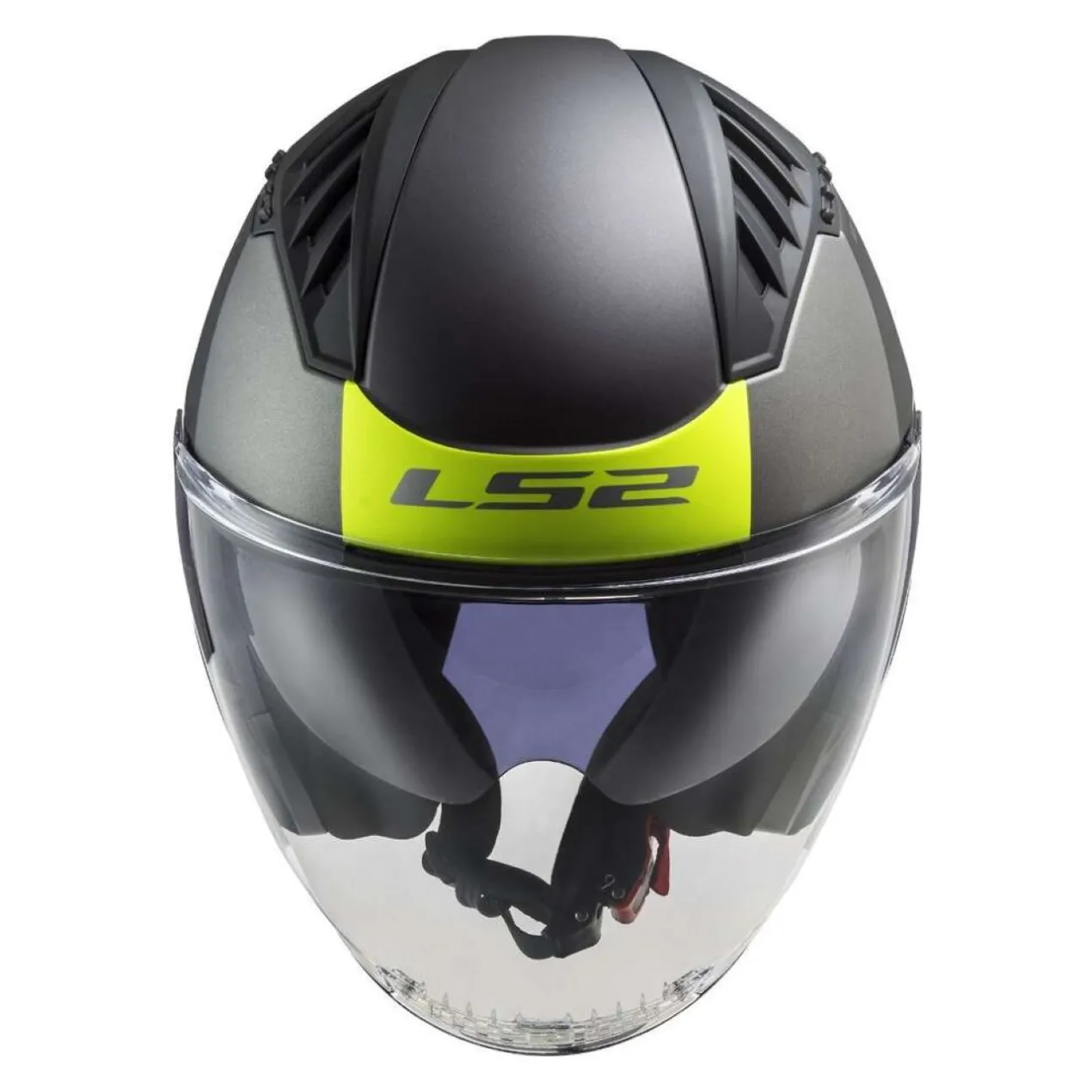 Casco Jet Ls2 Of600 Copter II Urbane M.black H-v Yellow