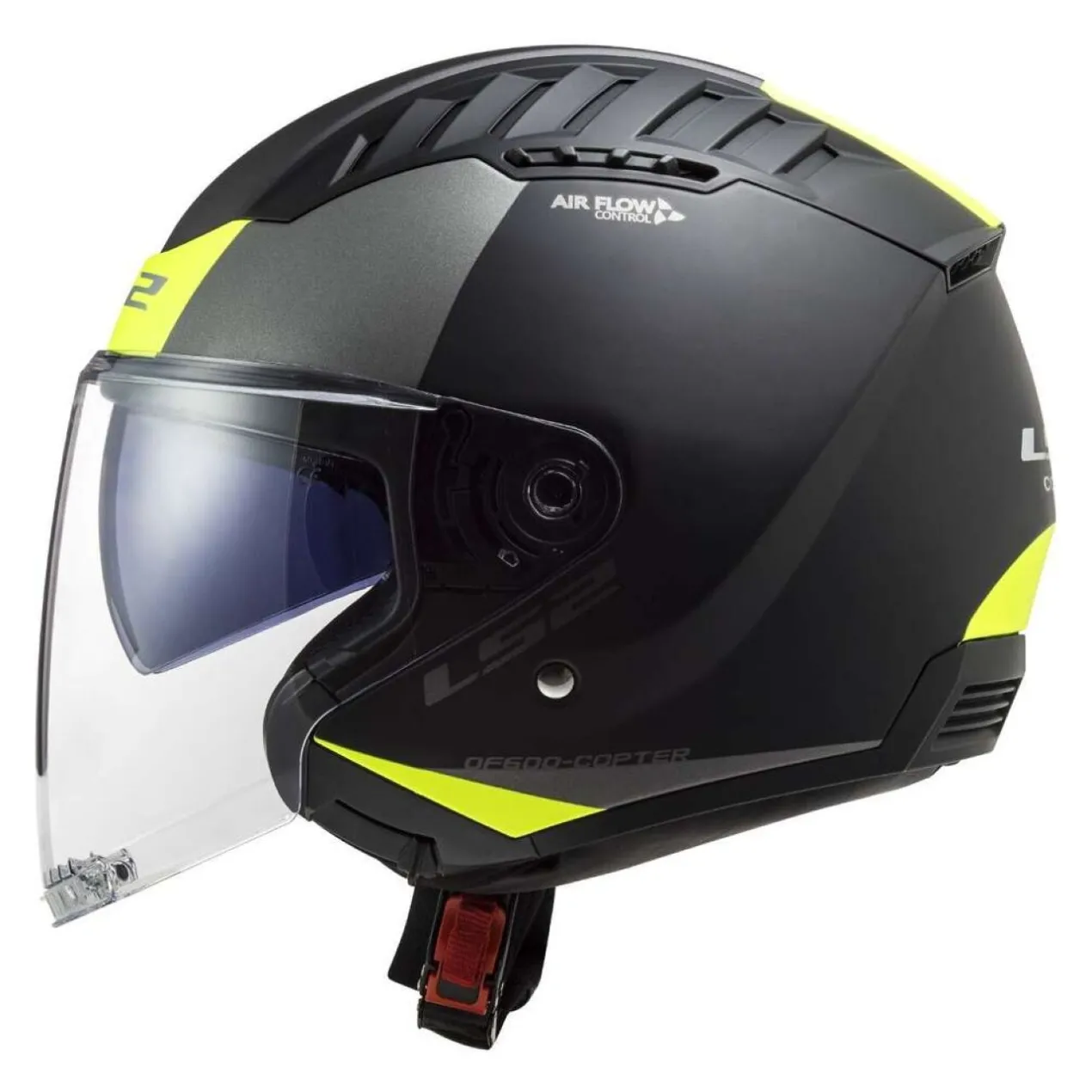 Casco Jet Ls2 Of600 Copter II Urbane M.black H-v Yellow