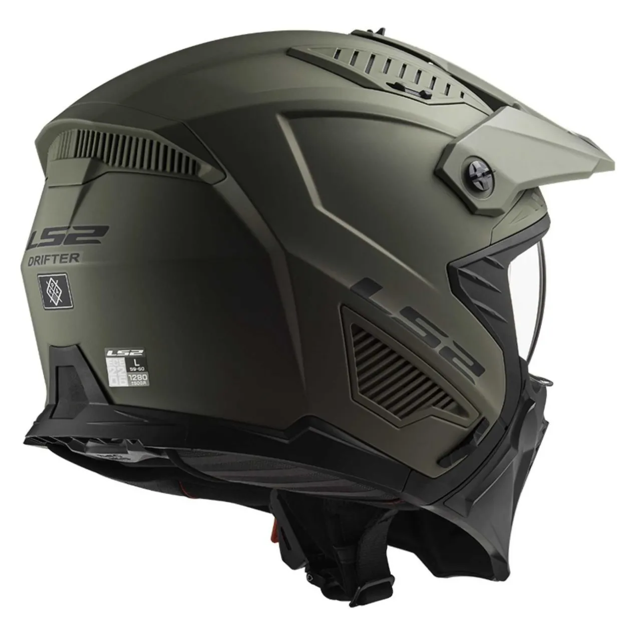 Casco Jet Ls2 Of606 Drifter Solid Matt Sand Olive