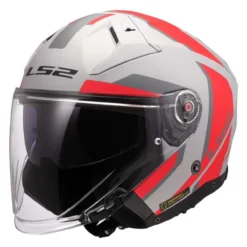 Casco Jet Ls2 Of603 Infinity II Focus Grey Red
