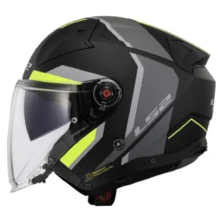 Casco Jet Ls2 Of603 Infinity II Focus M.black H-v Yell.