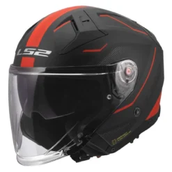 Casco Jet Ls2 Of603 Infinity II Veyron Black Grey Red