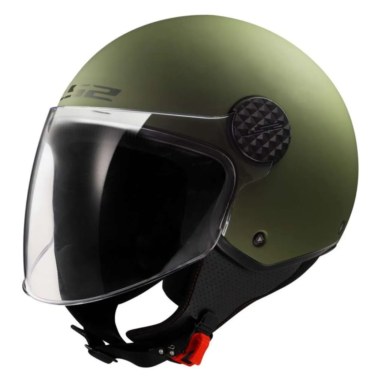 Casco Jet Ls2 Of558 Sphere II Solid Matt Military Green