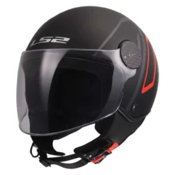 Casco Jet Ls2 Of558 Sphere Lux II Minim Black Red