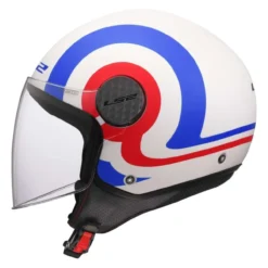 Casco Jet Ls2 Of558 Sphere Lux II Urby White Blue Red
