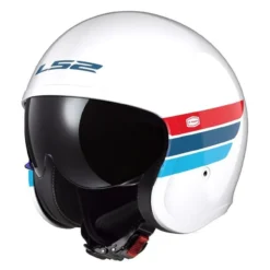 Casco Jet Ls2 Of599 Spitfire II Retro White Blue Red
