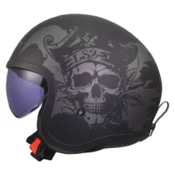 Casco Jet Ls2 Of599 Spitfire II Willy Black Grey