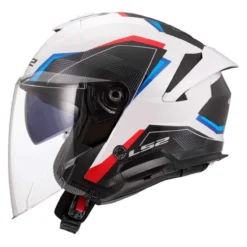 Casco Jet Ls2 Of618 Verso II Air White Blue Red
