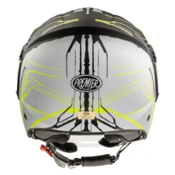 Casco Jet Premier Cool Evo con Sunvisor Nero Giallo Opaco