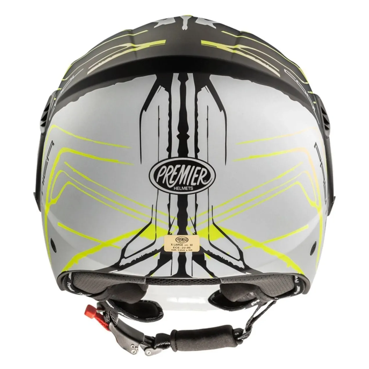 Casco Jet Premier Cool Evo con Sunvisor Nero Giallo Opaco