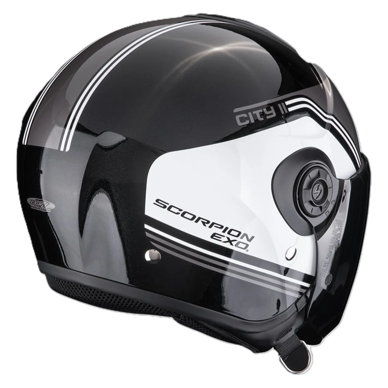 Casco Jet Scorpion Exo-city II Vita Metallo Nero Bianco