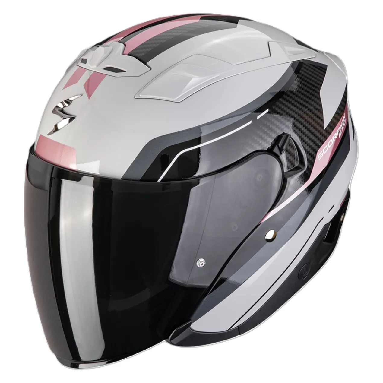 Casco Jet Scorpion Exo-230 Hipe Grigio Rosa