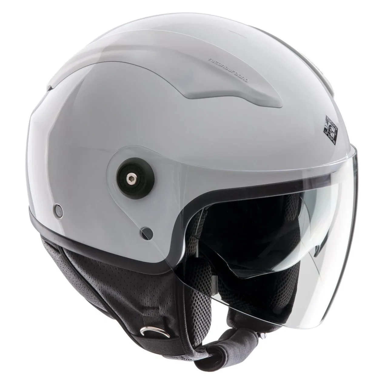 Casco Jet Tucano Urbano El Top Bianco Ghiaccio Luci