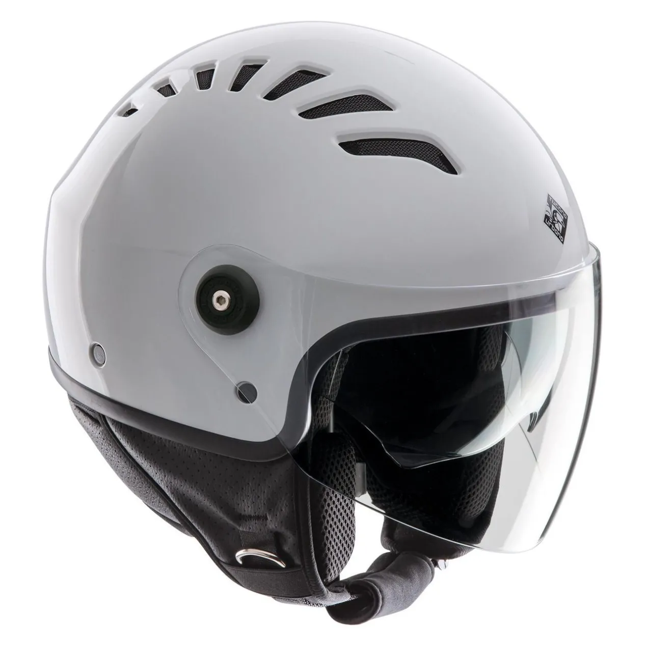 Casco Jet Tucano Urbano El Top Bianco Ghiaccio Luci