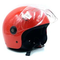Casco Jfm Demi Jet Monocolore Rosso Lucido