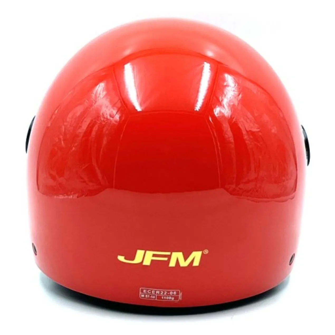 Casco Jfm Demi Jet Monocolore Rosso Lucido