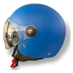 Casco Jfm Demi Jet Monocolore Blu Opaco