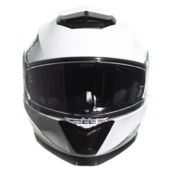 Casco Jfm Flip-up Apribile Doppia Visiera Bianco Lucido