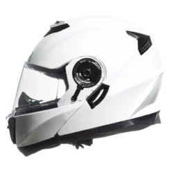 Casco Jfm Flip-up Apribile Doppia Visiera Bianco Lucido