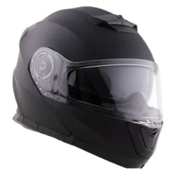 Casco Jfm Flip-up Apribile Doppia Visiera Nero Opaco