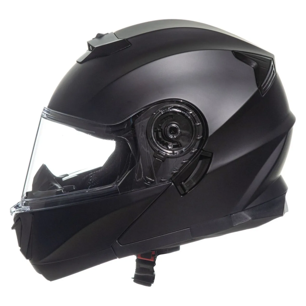 Casco Jfm Flip-up Apribile Doppia Visiera Nero Opaco