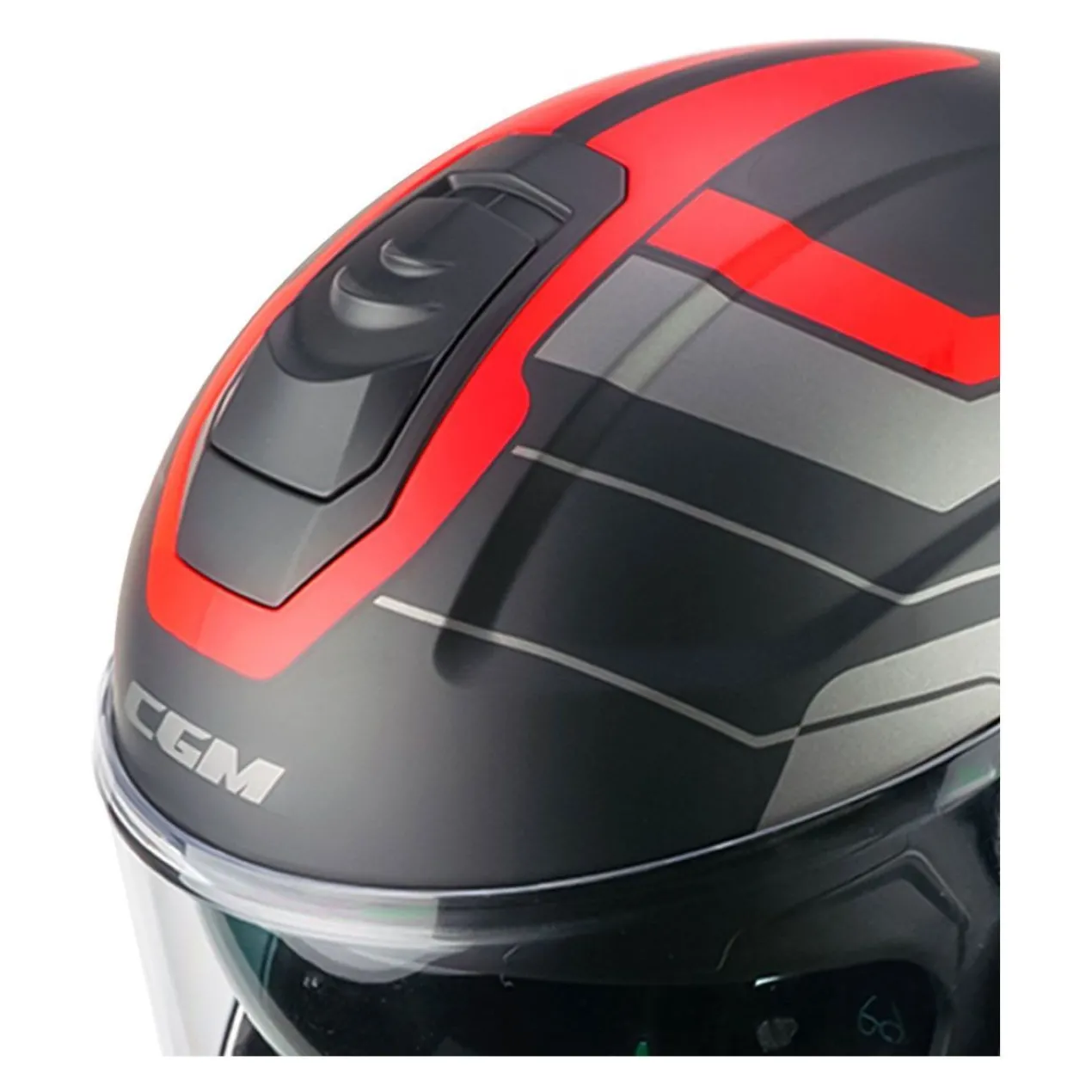Casco Modulare Cgm 569g C-max City Nero Rosso Opaco