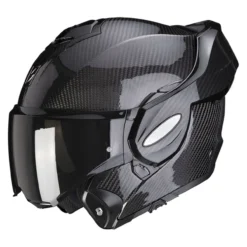Casco Modulare Flip Back Scorpion Exo-tech Evo Carbon Solid Black