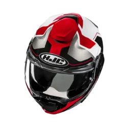 Casco Modulare Hjc F100 Bios Mc1 Rosso Bianco Gri