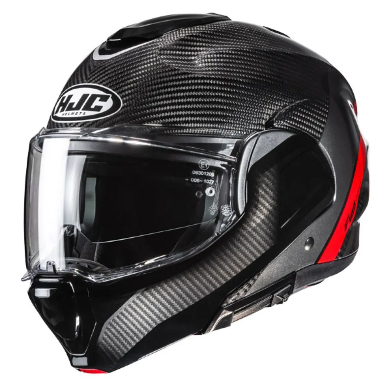 Casco Modulare Hjc F100 Carbon Stan Mc1