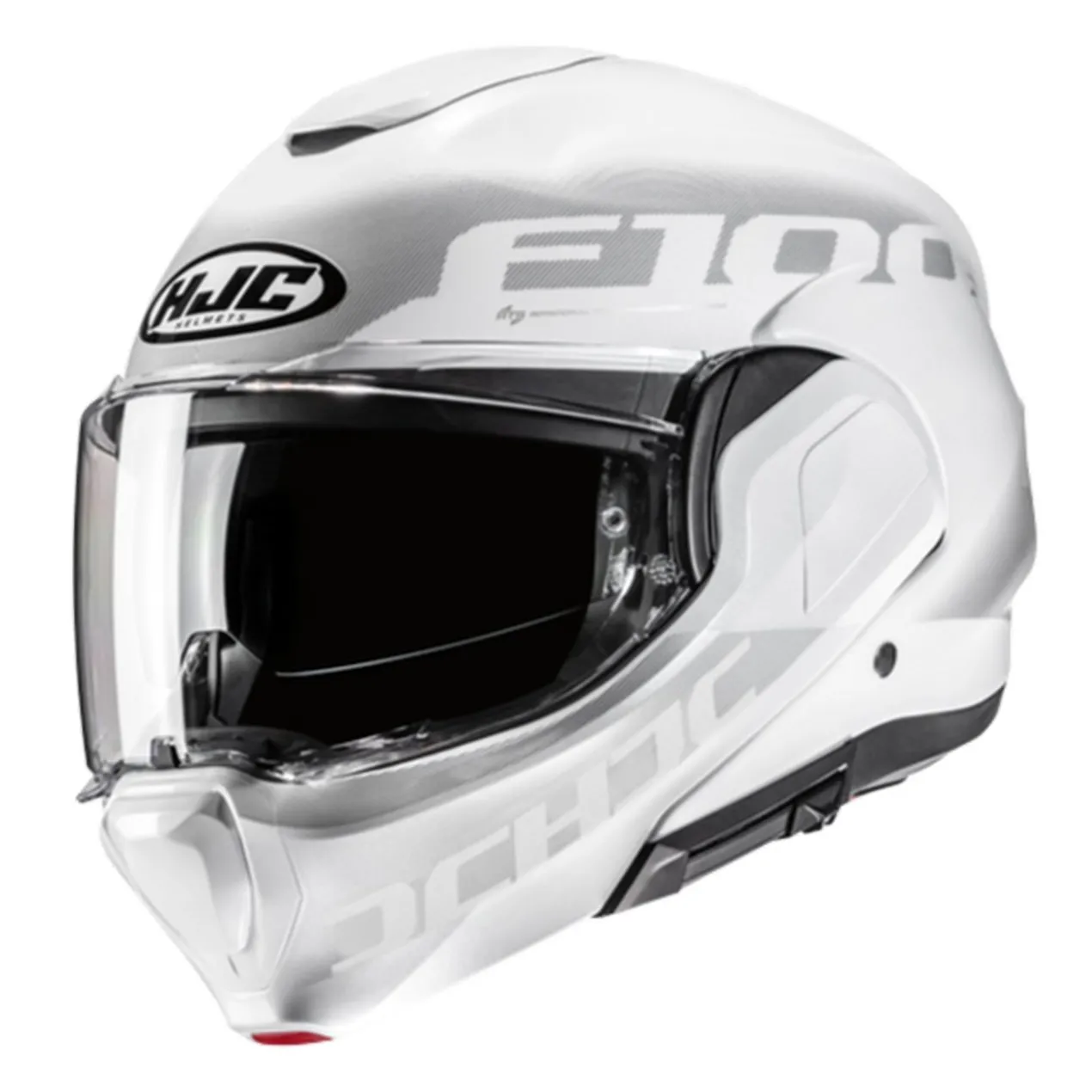 Casco Modulare Hjc F100 Hetal Mc10 Bianco Grigio
