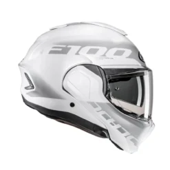 Casco Modulare Hjc F100 Hetal Mc10 Bianco Grigio