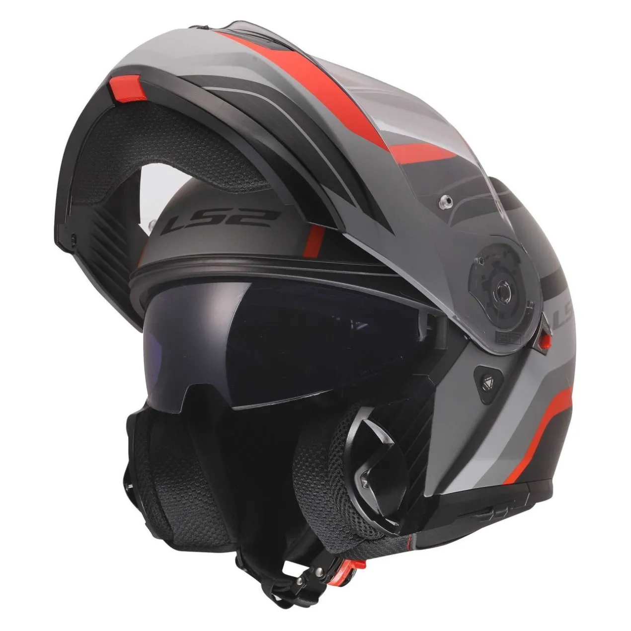 Casco Modulare Ls2 Ff908 Strobe II Monza Black Grey Red
